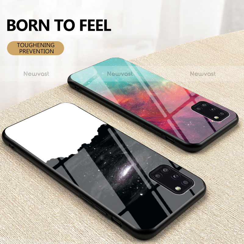 Silicone Frame Fashionable Pattern Mirror Case Cover LS1 for Samsung Galaxy A31