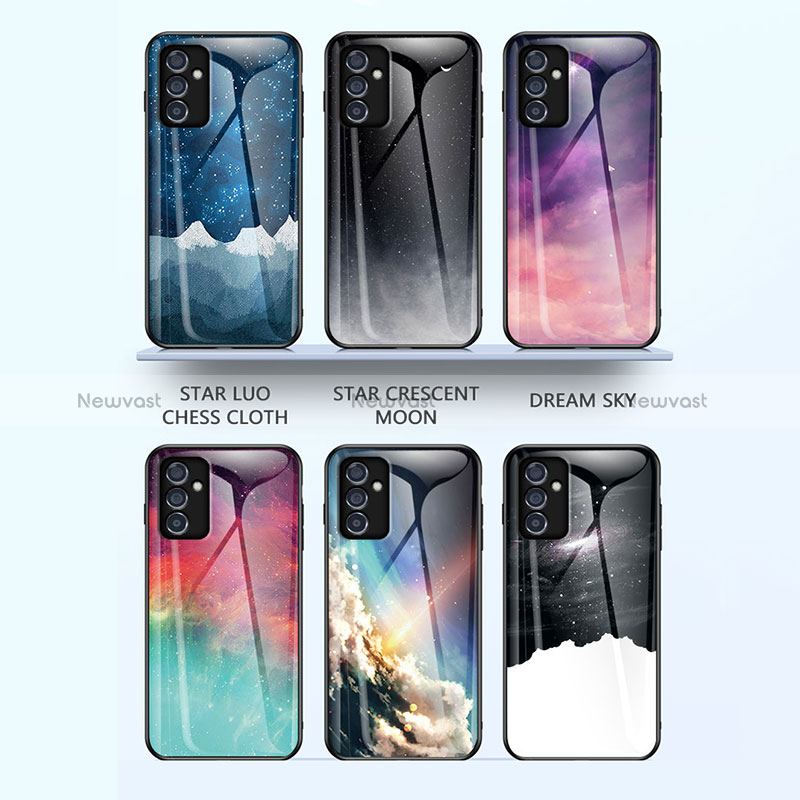 Silicone Frame Fashionable Pattern Mirror Case Cover LS1 for Samsung Galaxy A35 5G