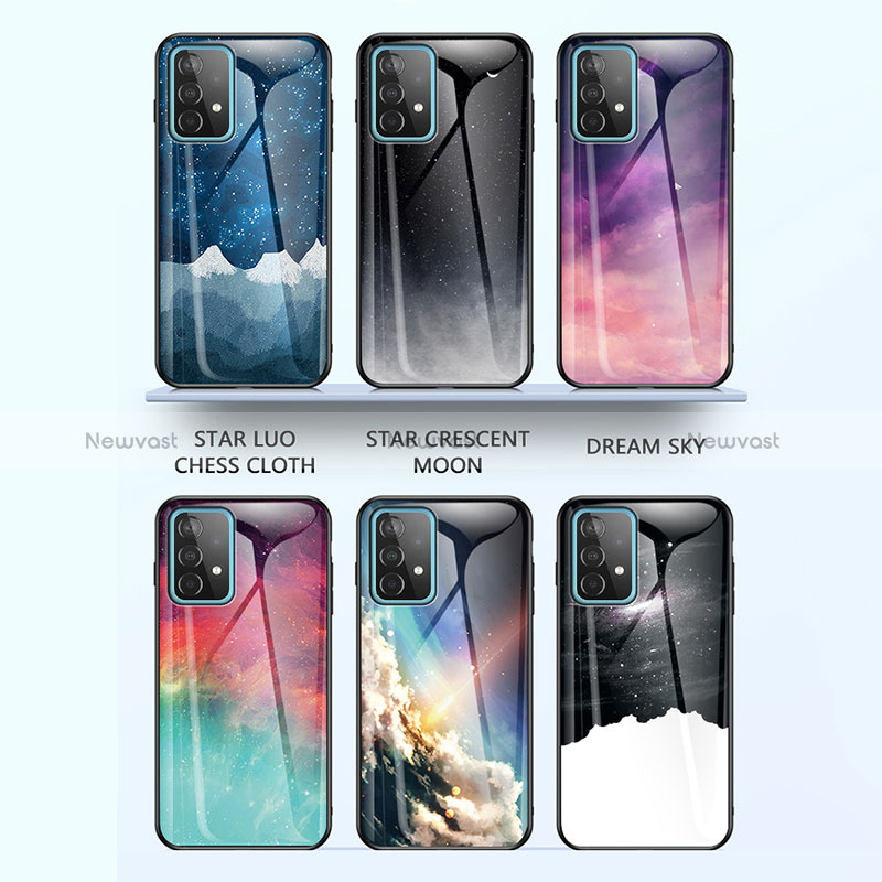 Silicone Frame Fashionable Pattern Mirror Case Cover LS1 for Samsung Galaxy A52s 5G