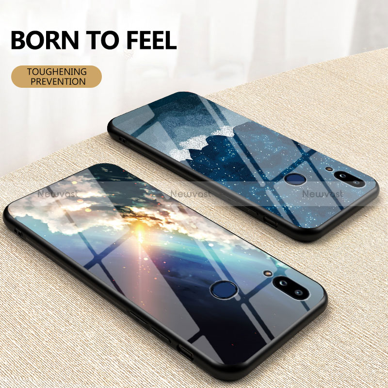 Silicone Frame Fashionable Pattern Mirror Case Cover LS1 for Samsung Galaxy M01s