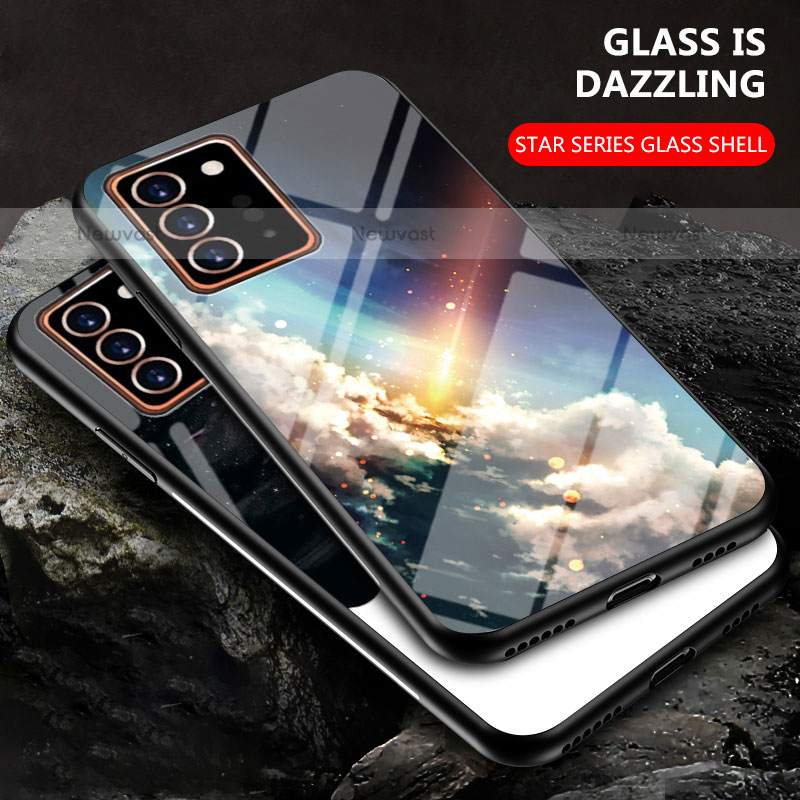 Silicone Frame Fashionable Pattern Mirror Case Cover LS1 for Samsung Galaxy Note 20 Ultra 5G