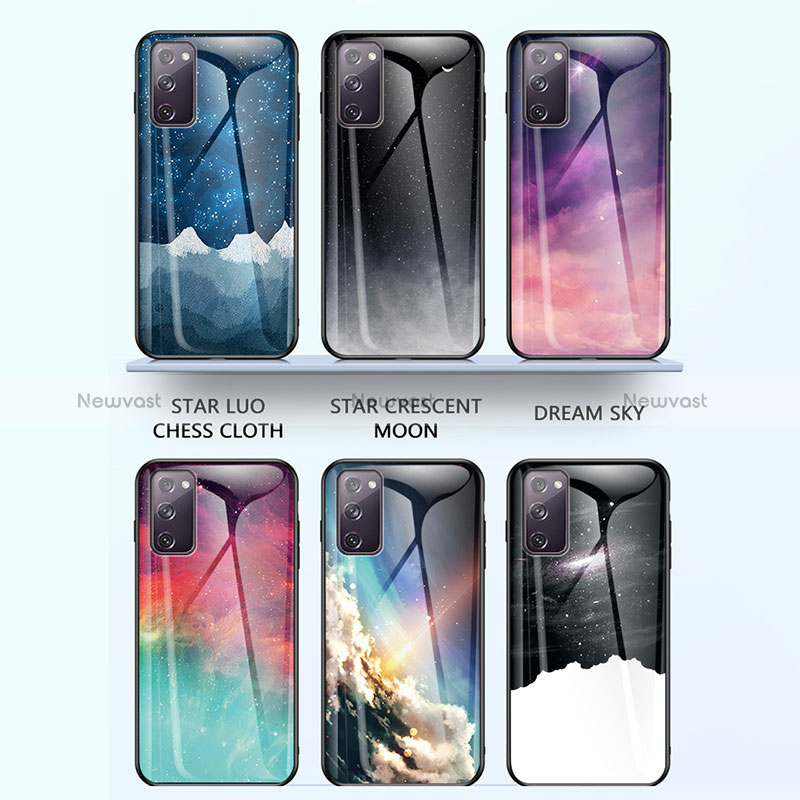 Silicone Frame Fashionable Pattern Mirror Case Cover LS1 for Samsung Galaxy S20 FE 4G