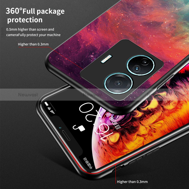 Silicone Frame Fashionable Pattern Mirror Case Cover LS1 for Vivo iQOO Z6 Pro 5G