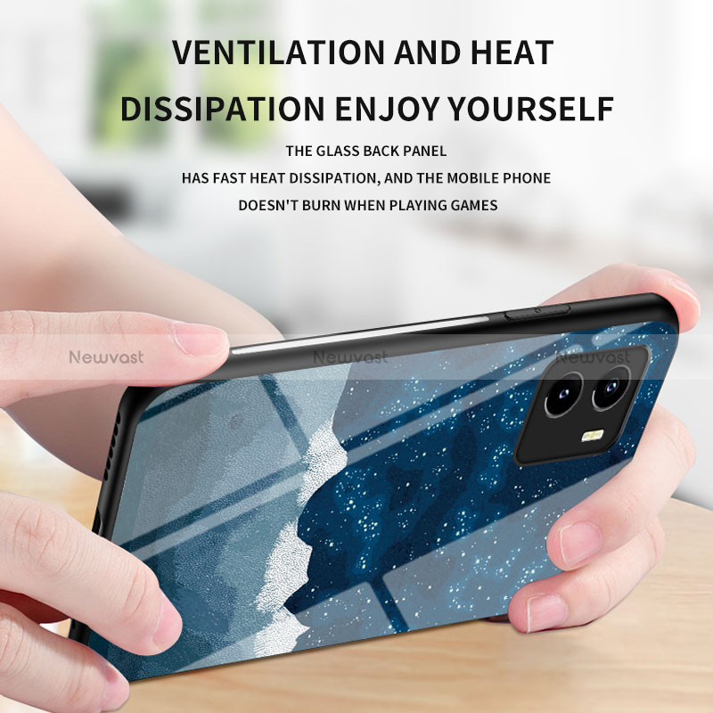 Silicone Frame Fashionable Pattern Mirror Case Cover LS1 for Vivo Y10 t1