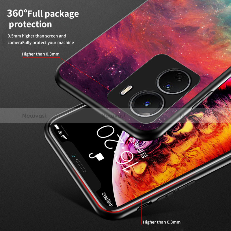 Silicone Frame Fashionable Pattern Mirror Case Cover LS1 for Vivo Y16