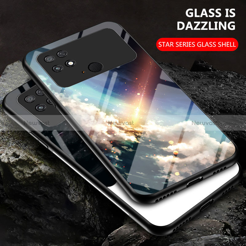 Silicone Frame Fashionable Pattern Mirror Case Cover LS1 for Xiaomi Poco C40
