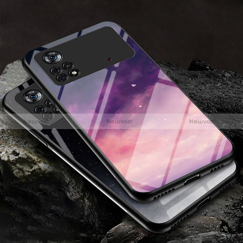 Silicone Frame Fashionable Pattern Mirror Case Cover LS1 for Xiaomi Poco X4 Pro 5G