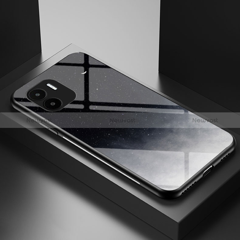 Silicone Frame Fashionable Pattern Mirror Case Cover LS1 for Xiaomi Redmi A2 Plus