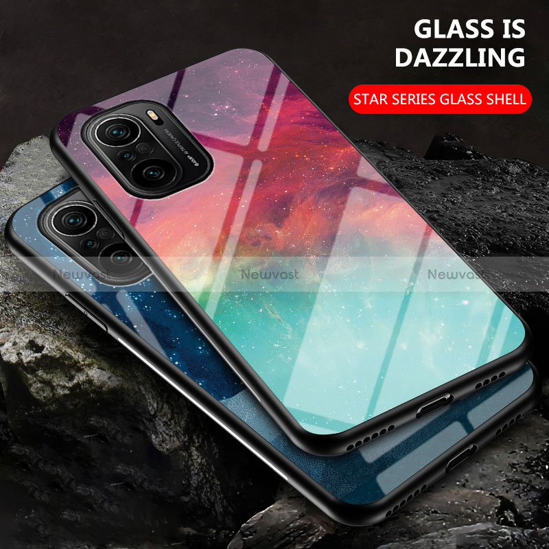 Silicone Frame Fashionable Pattern Mirror Case Cover LS1 for Xiaomi Redmi K40 Pro+ Plus 5G