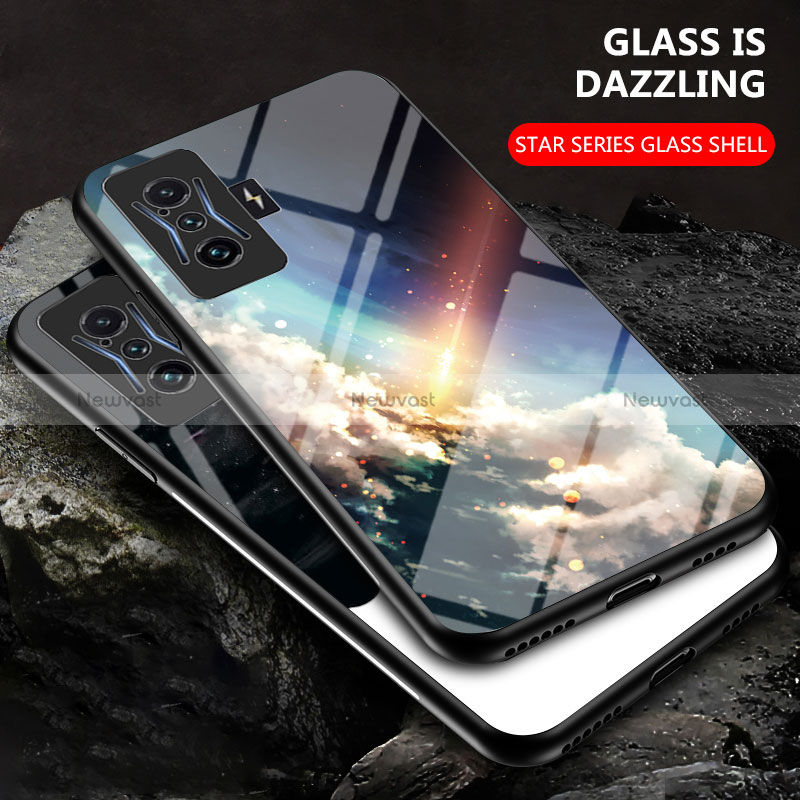 Silicone Frame Fashionable Pattern Mirror Case Cover LS1 for Xiaomi Redmi K50 Gaming AMG F1 5G