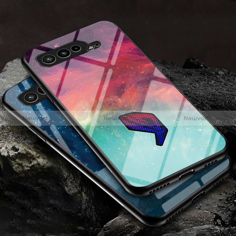 Silicone Frame Fashionable Pattern Mirror Case Cover LS2 for Asus ROG Phone 5s