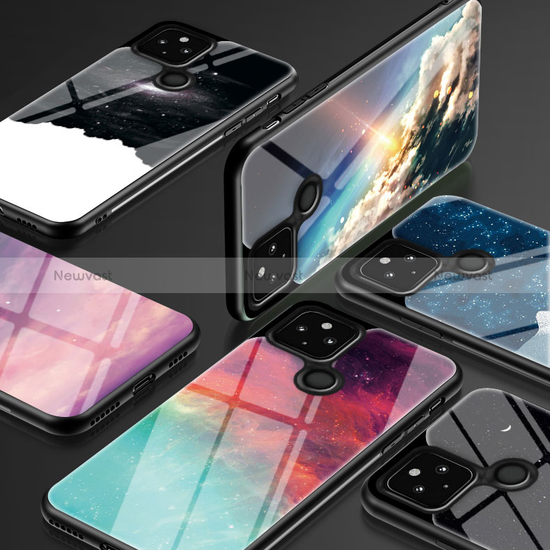 Silicone Frame Fashionable Pattern Mirror Case Cover LS2 for Google Pixel 4a 5G