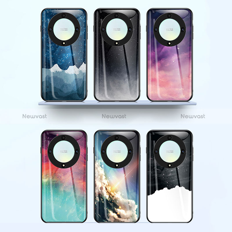 Silicone Frame Fashionable Pattern Mirror Case Cover LS2 for Huawei Honor Magic5 Lite 5G