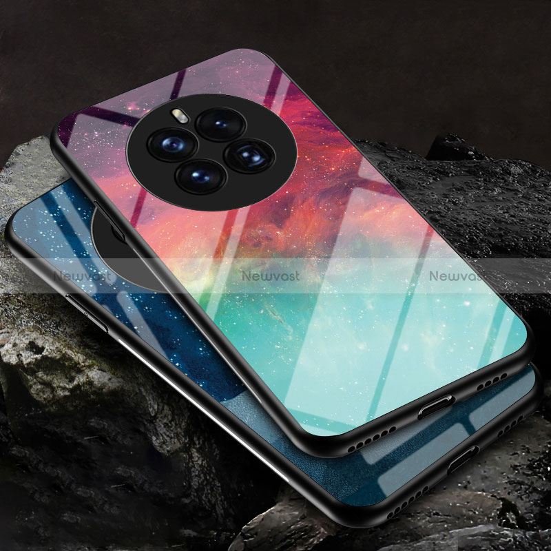 Silicone Frame Fashionable Pattern Mirror Case Cover LS2 for Huawei Mate 50 Pro