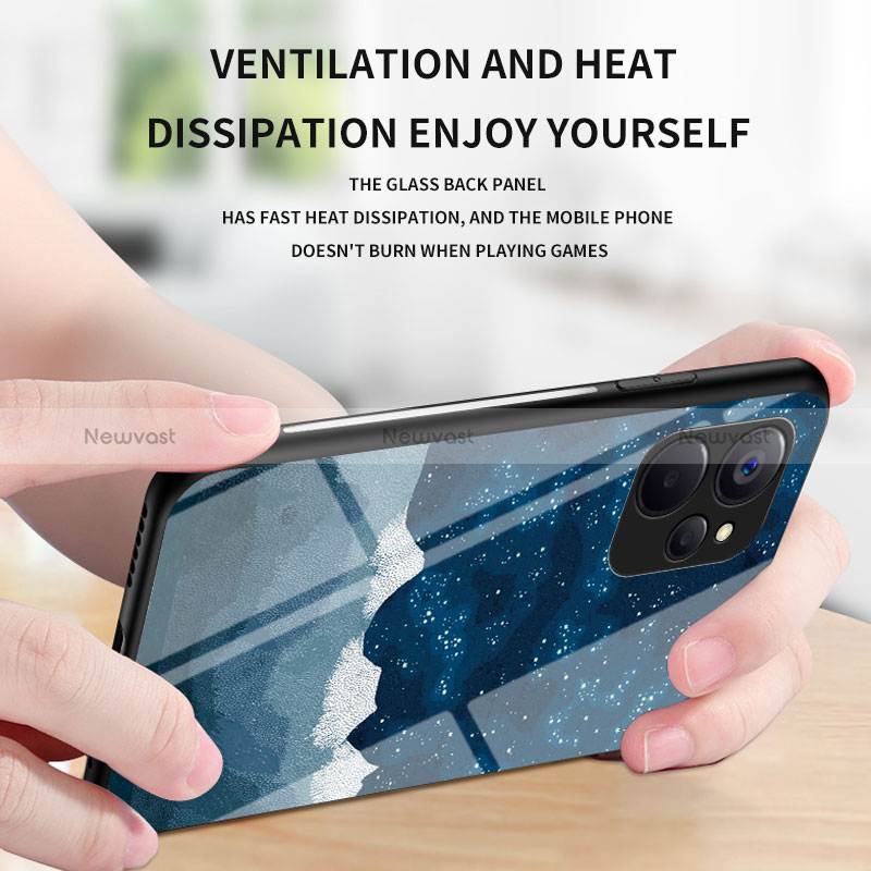 Silicone Frame Fashionable Pattern Mirror Case Cover LS2 for Realme 9i 5G