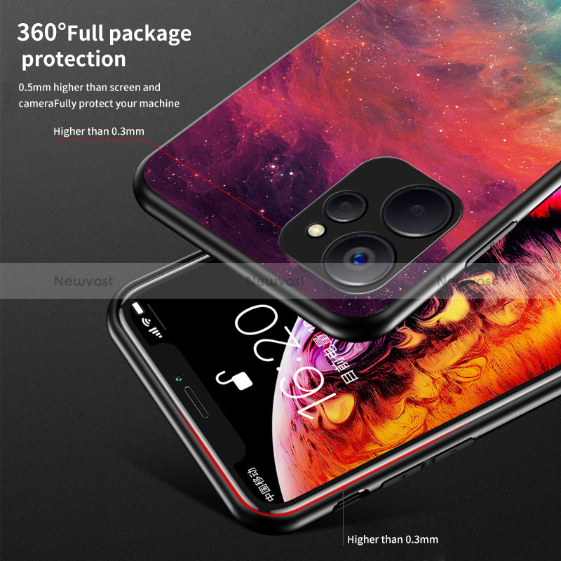 Silicone Frame Fashionable Pattern Mirror Case Cover LS2 for Realme 9i 5G
