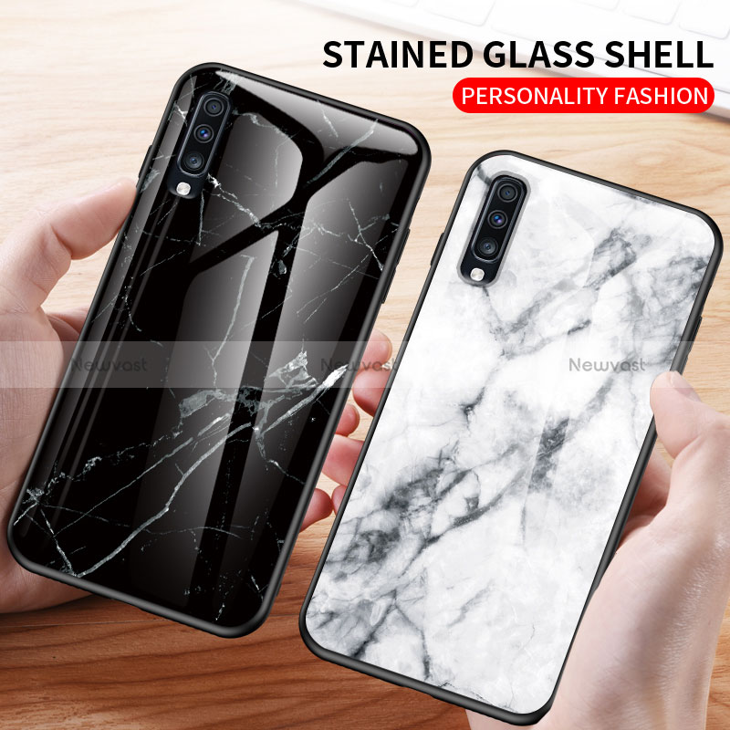 Silicone Frame Fashionable Pattern Mirror Case Cover LS2 for Samsung Galaxy A70S