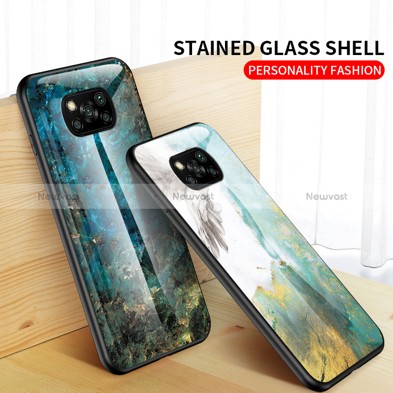 Silicone Frame Fashionable Pattern Mirror Case Cover LS2 for Xiaomi Poco X3 NFC