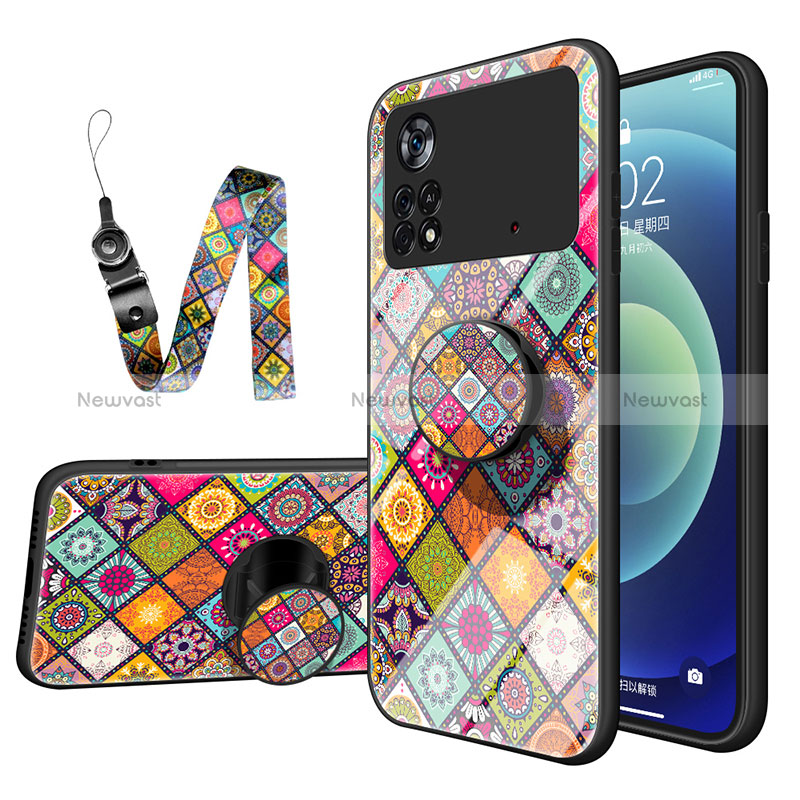 Silicone Frame Fashionable Pattern Mirror Case Cover LS2 for Xiaomi Poco X4 Pro 5G