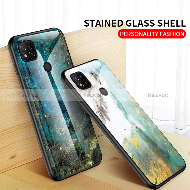 Silicone Frame Fashionable Pattern Mirror Case Cover LS2 for Xiaomi Redmi 9 Activ