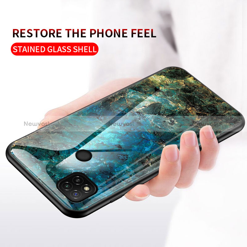 Silicone Frame Fashionable Pattern Mirror Case Cover LS2 for Xiaomi Redmi 9 Activ