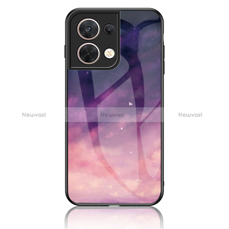 Silicone Frame Fashionable Pattern Mirror Case Cover LS2 for Xiaomi Redmi Note 13 Pro 5G Purple