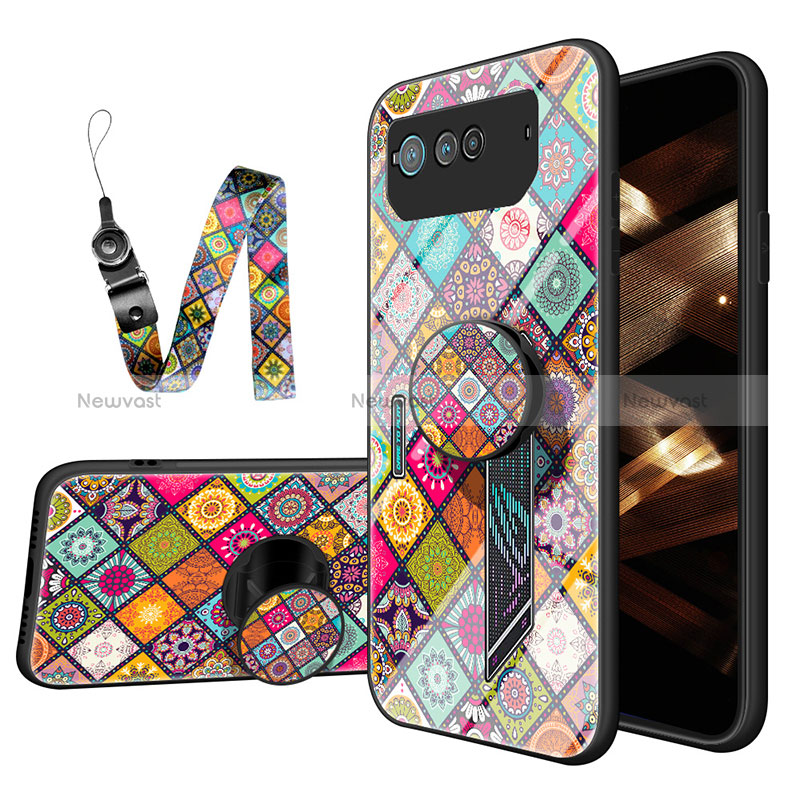 Silicone Frame Fashionable Pattern Mirror Case Cover LS3 for Asus ROG Phone 6