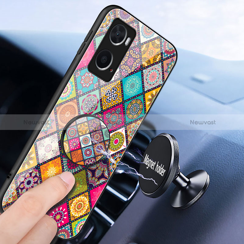 Silicone Frame Fashionable Pattern Mirror Case Cover LS3 for Oppo A36