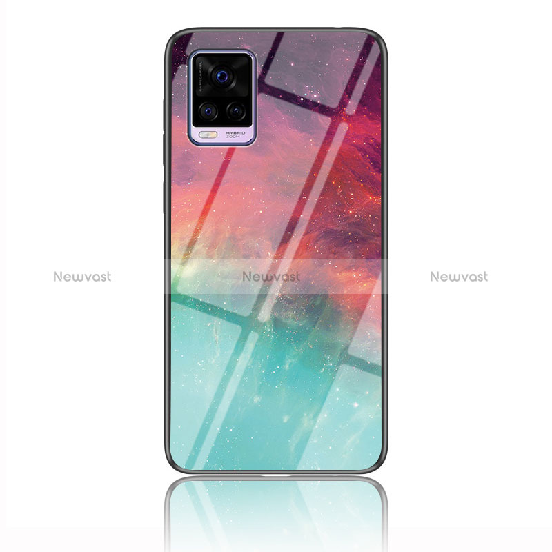 Silicone Frame Fashionable Pattern Mirror Case Cover LS3 for Vivo V20 (2021)