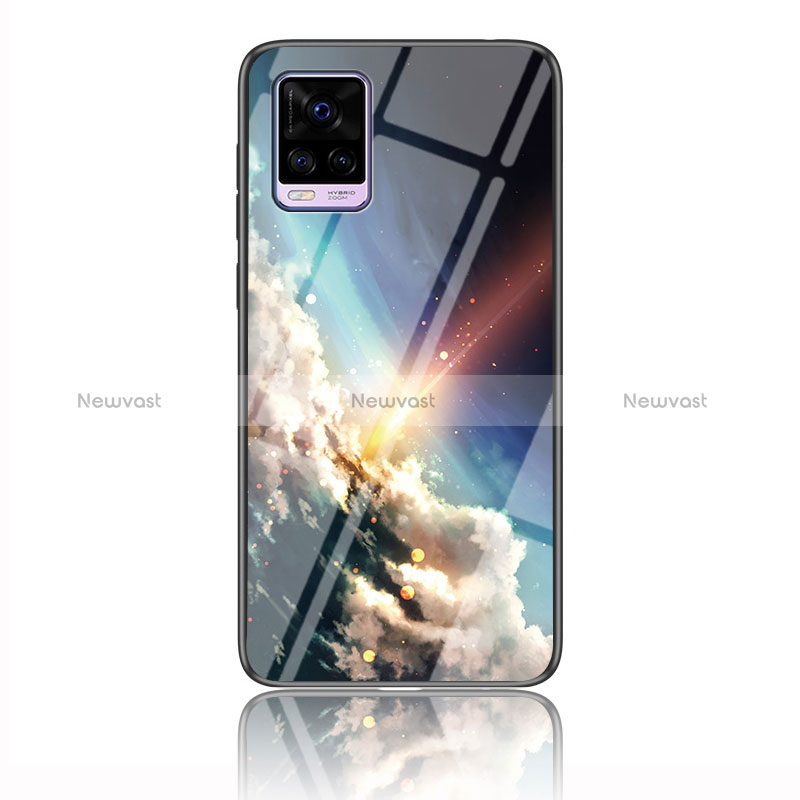 Silicone Frame Fashionable Pattern Mirror Case Cover LS3 for Vivo V20 (2021)