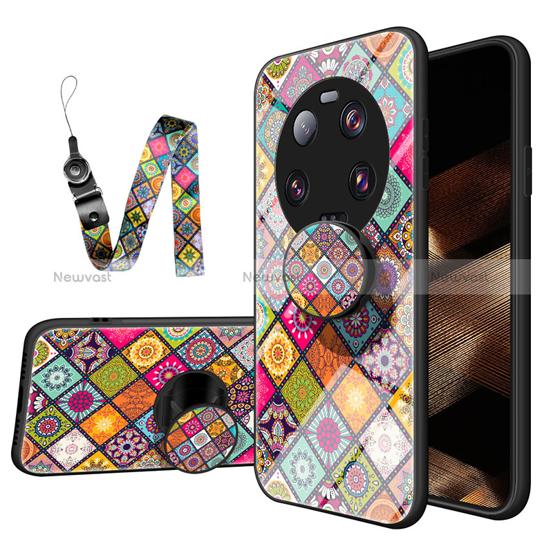 Silicone Frame Fashionable Pattern Mirror Case Cover LS3 for Xiaomi Mi 13 Ultra 5G