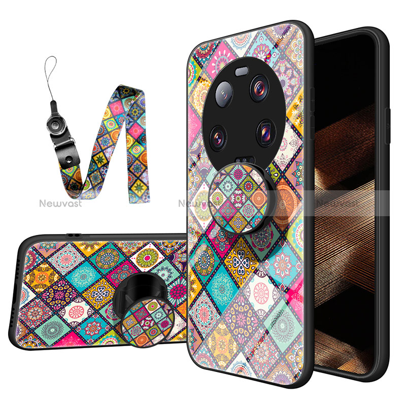 Silicone Frame Fashionable Pattern Mirror Case Cover LS3 for Xiaomi Mi 13 Ultra 5G