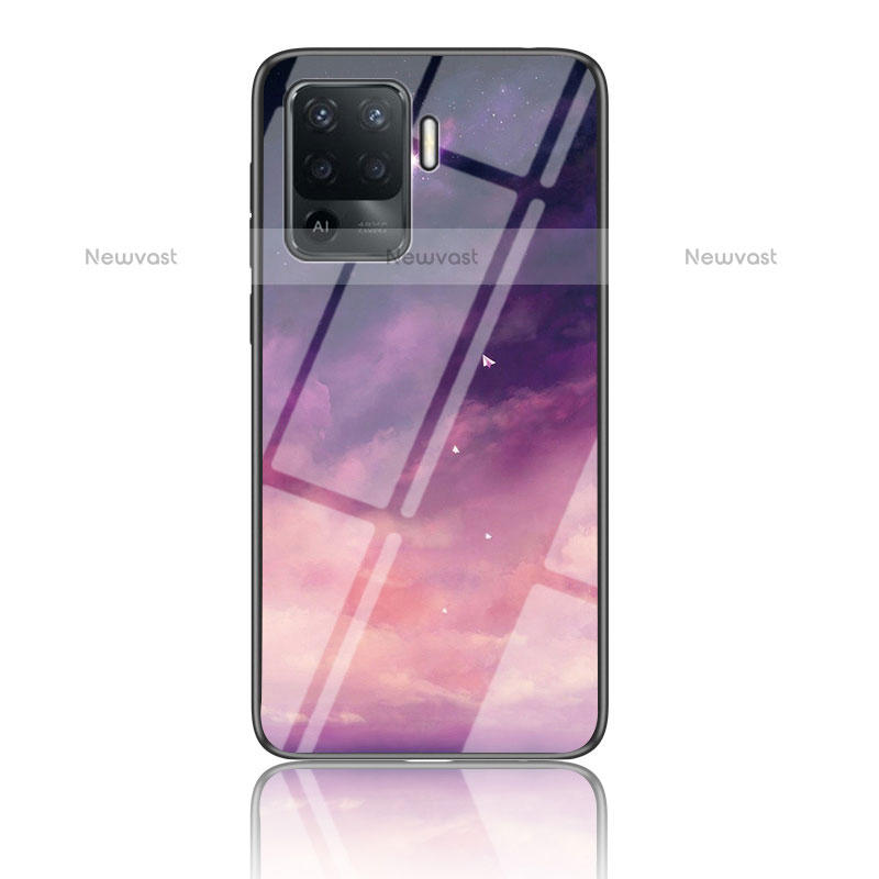 Silicone Frame Fashionable Pattern Mirror Case Cover LS4 for Oppo F19 Pro