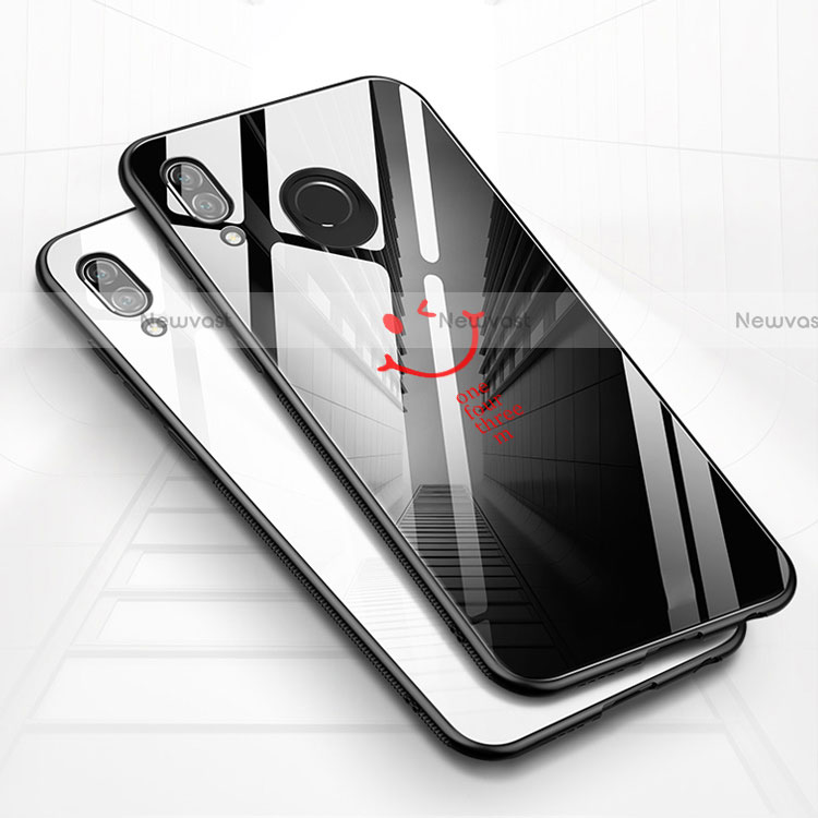 Silicone Frame Fashionable Pattern Mirror Case Cover S01 for Huawei P20 Lite