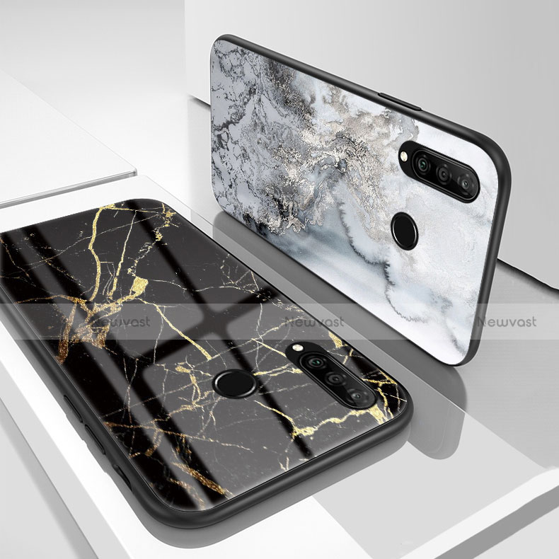 Silicone Frame Fashionable Pattern Mirror Case Cover S01 for Huawei P30 Lite XL