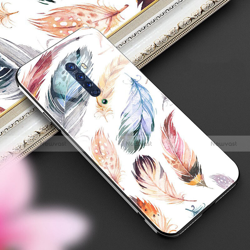 Silicone Frame Fashionable Pattern Mirror Case Cover S01 for Oppo Reno2