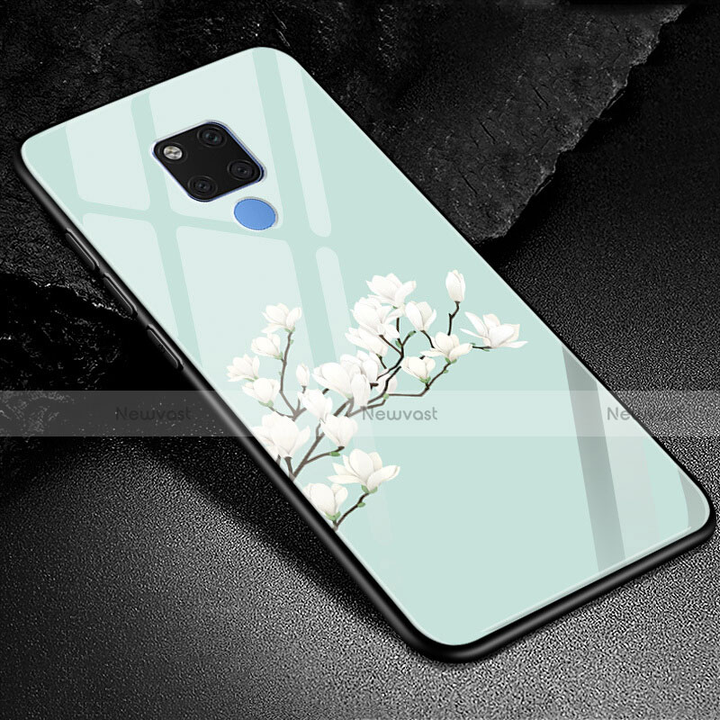 Silicone Frame Fashionable Pattern Mirror Case Cover S02 for Huawei Mate 20 X 5G