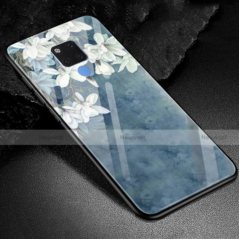 Silicone Frame Fashionable Pattern Mirror Case Cover S02 for Huawei Mate 20 X 5G