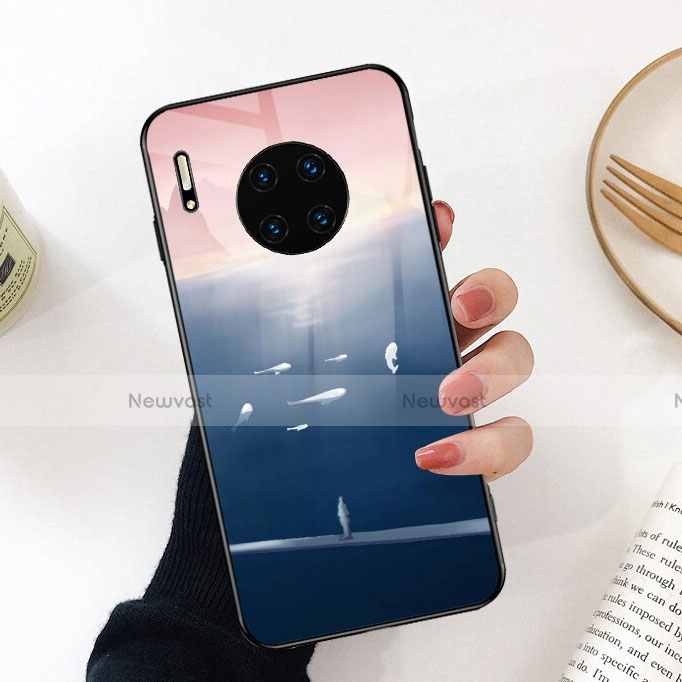 Silicone Frame Fashionable Pattern Mirror Case Cover S02 for Huawei Mate 30