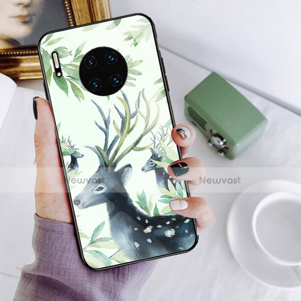 Silicone Frame Fashionable Pattern Mirror Case Cover S02 for Huawei Mate 30 Pro 5G Mixed