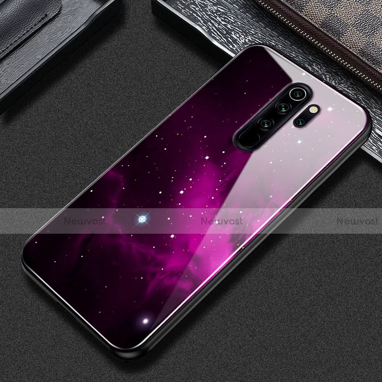 Silicone Frame Fashionable Pattern Mirror Case Cover S02 for Xiaomi Redmi Note 8 Pro