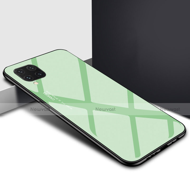 Silicone Frame Fashionable Pattern Mirror Case Cover S03 for Huawei Nova 7i Green