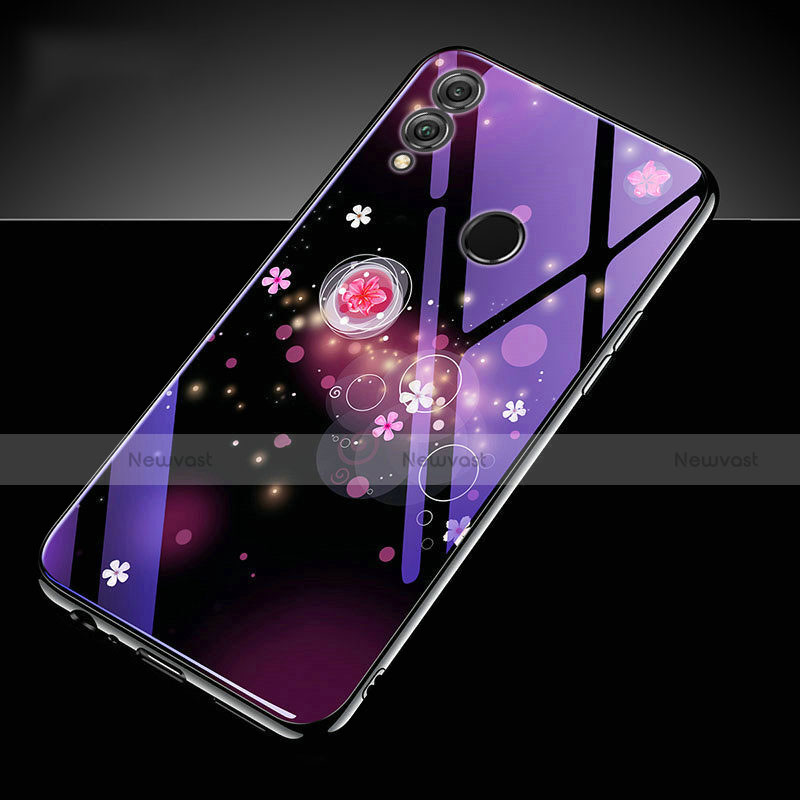 Silicone Frame Fashionable Pattern Mirror Case Cover S04 for Huawei Honor 10 Lite Pink