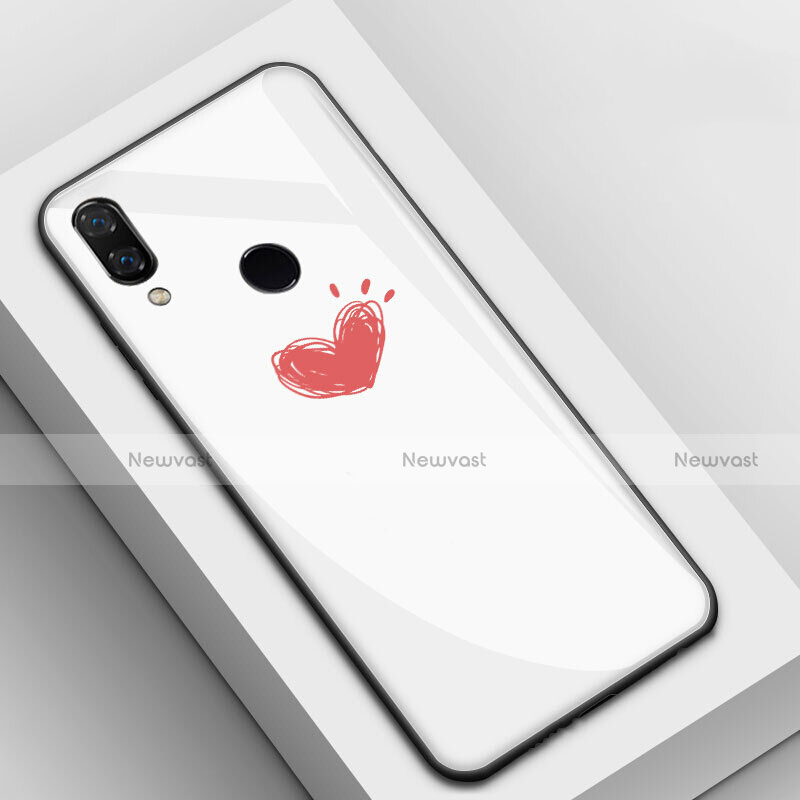 Silicone Frame Fashionable Pattern Mirror Case Cover S04 for Huawei Nova 3e Mixed