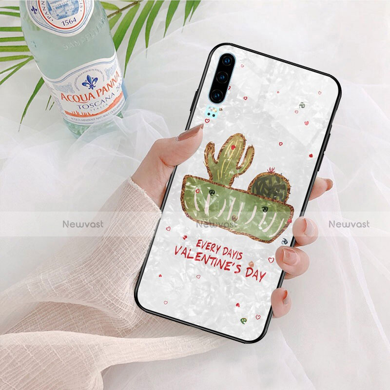 Silicone Frame Fashionable Pattern Mirror Case Cover S04 for Huawei P30 Mixed