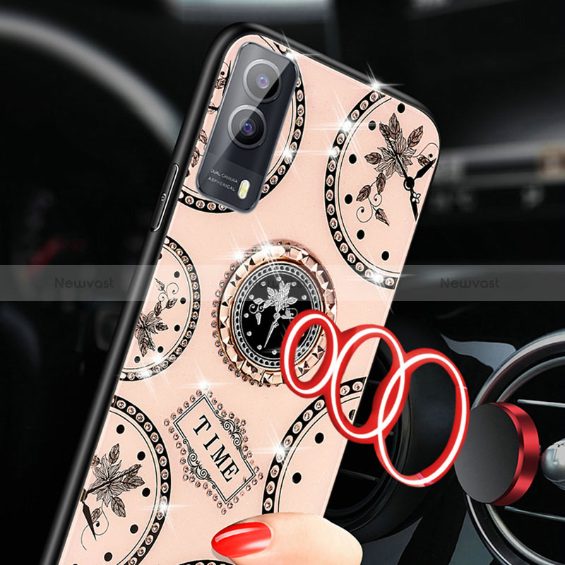 Silicone Frame Fashionable Pattern Mirror Case Cover TB1 for Vivo Y53s t2