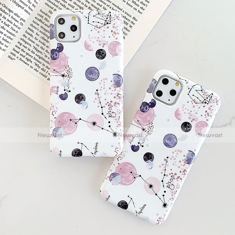 Silicone Frame Fashionable Pattern Mirror Case for Apple iPhone 11 Pro Max Mixed