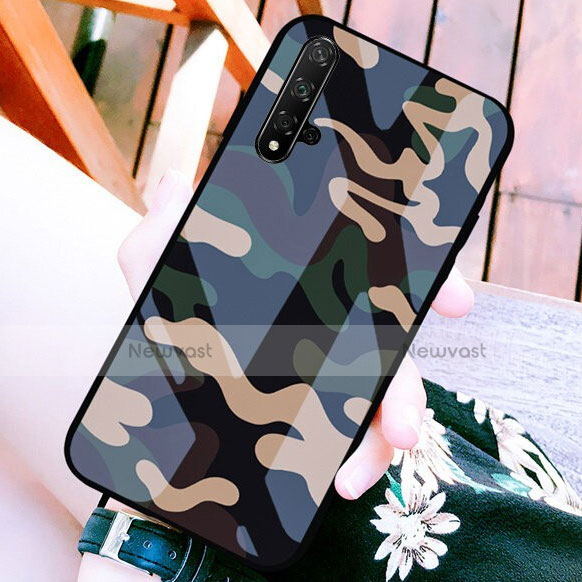 Silicone Frame Fashionable Pattern Mirror Case for Huawei Honor 20S Mixed