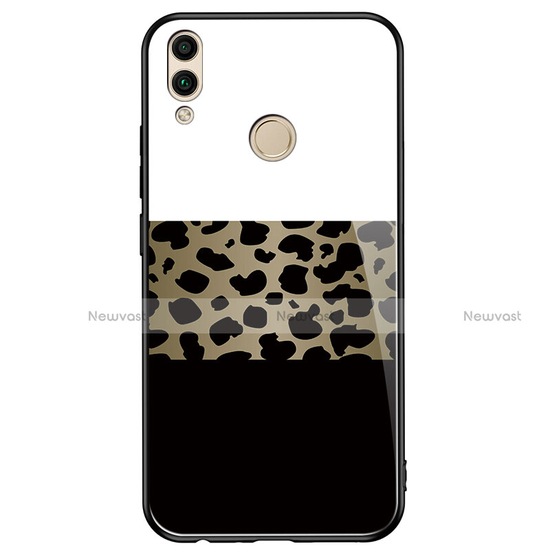 Silicone Frame Fashionable Pattern Mirror Case for Huawei Honor 8X Black