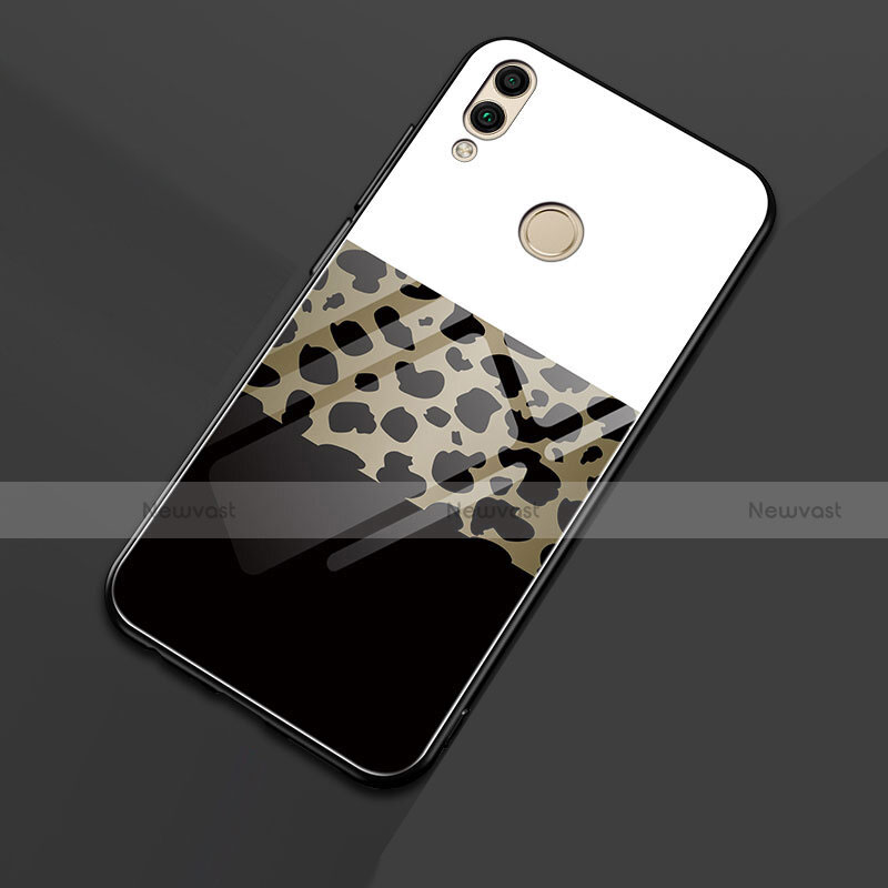 Silicone Frame Fashionable Pattern Mirror Case for Huawei Honor View 10 Lite Black